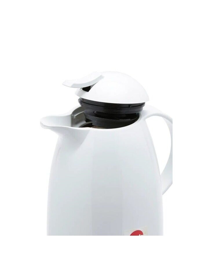 Emsa Auberge Quick Tip vacuum flask - White 1L - Image 3