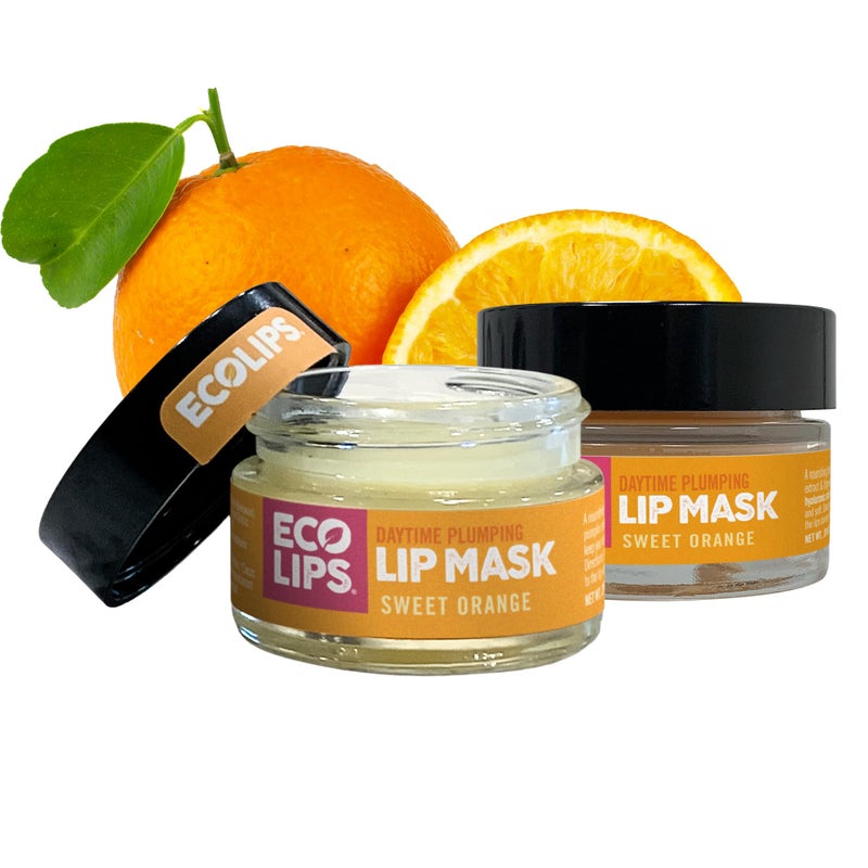 Eco Lips Plumping Daytime Lip Mask with Hyaluronic Acid and Upcycled Cloudberry Oil 2pack by Eco Lips 100 Natural Made in USA