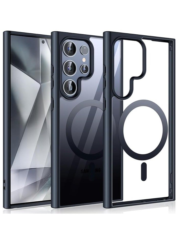 wexon for Samsung S24 Ultra Case, Compatible with MagSafe, Magnetic Back Shockproof Cover with Strong Magnet, Slim Thin Full Protection Phone Case for Galaxy S24 Ultra (Black) - Image 1