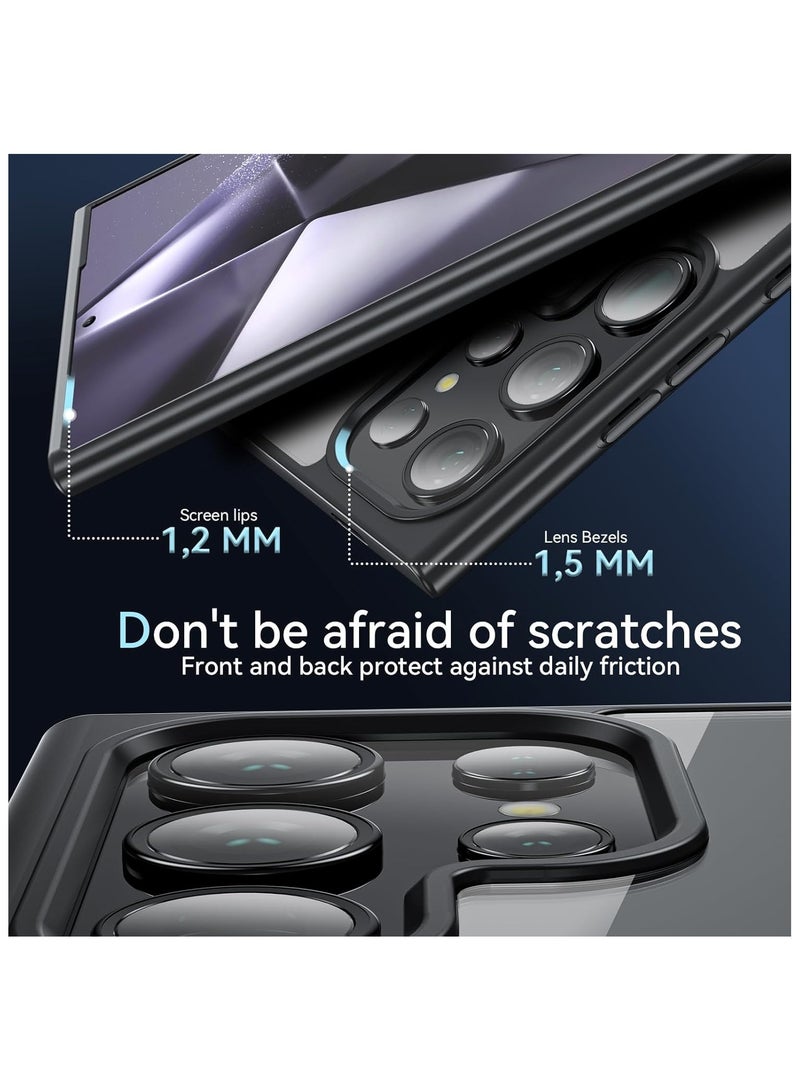 wexon for Samsung S24 Ultra Case, Compatible with MagSafe, Magnetic Back Shockproof Cover with Strong Magnet, Slim Thin Full Protection Phone Case for Galaxy S24 Ultra (Black) - Image 3