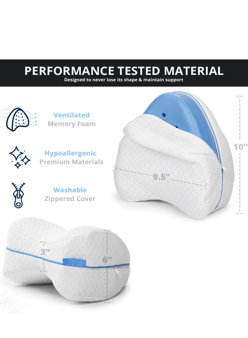 SOLARAE Contour Legacy Leg & Knee Foam Support Pillow, Soothing Pain Relief for Sciatica, Back, Hips, Knees & Sciatica Nerve Pressure Relief - Image 4