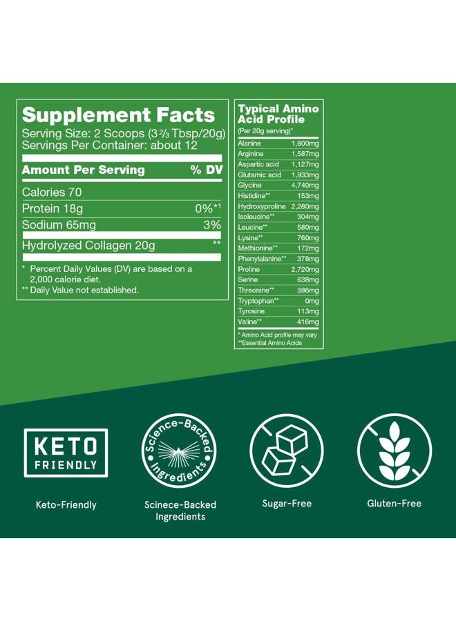 Bulletproof Collagen 18g Protein Powder, 8.5 oz, Unflavored - Image 2