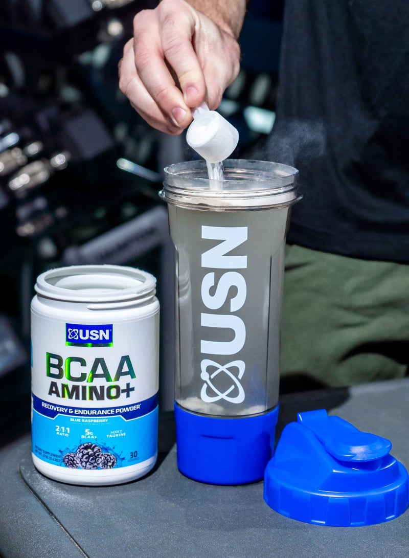 USN مسحوق USN BCAA Amino Plus للتعافي والقدرة على التحمل، التوت الأزرق، 30 حصة 273 جم - Image 3