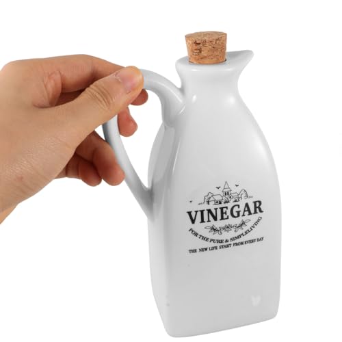 Veemoon Jars Oil and Vinegar Dispenser Set Salt and Pepper Shaker Set Pottery Japanese Sauce Jar Shoyu Soy Sauce Bottles Farmhouse Ceramic Condiment Holders with Cork Stopper Cooking Oil Dispenser - Image 4