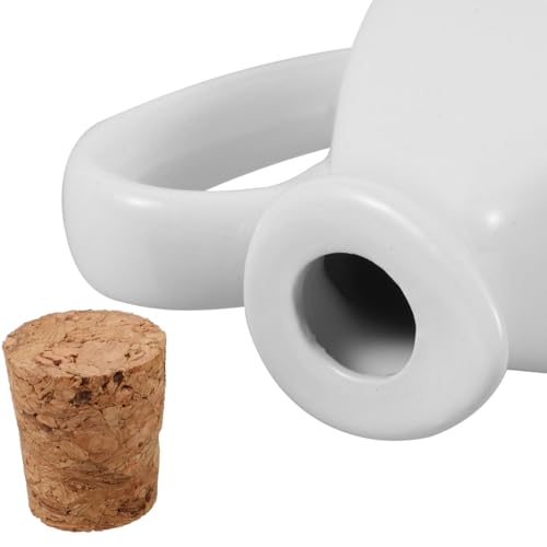 Veemoon Jars Oil and Vinegar Dispenser Set Salt and Pepper Shaker Set Pottery Japanese Sauce Jar Shoyu Soy Sauce Bottles Farmhouse Ceramic Condiment Holders with Cork Stopper Cooking Oil Dispenser - Image 3