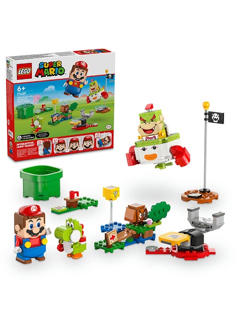 Super Mario Adventures with Interactive LEGO Mario, Bowser Jr.’s Clown Car Vehicle Set, with Yoshi Toy, Nintendo Gift for 6 Plus Year Old Boys, Girls and Gamers 71439 LEGO