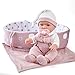 Enjoyin 12 Baby Doll Gift Set with Portable Bassinet Bed Pink Clothes Pacifier Blanket Pillow Fun Pretend Play Toys for Toddler Girls Ages 3 - Image 4