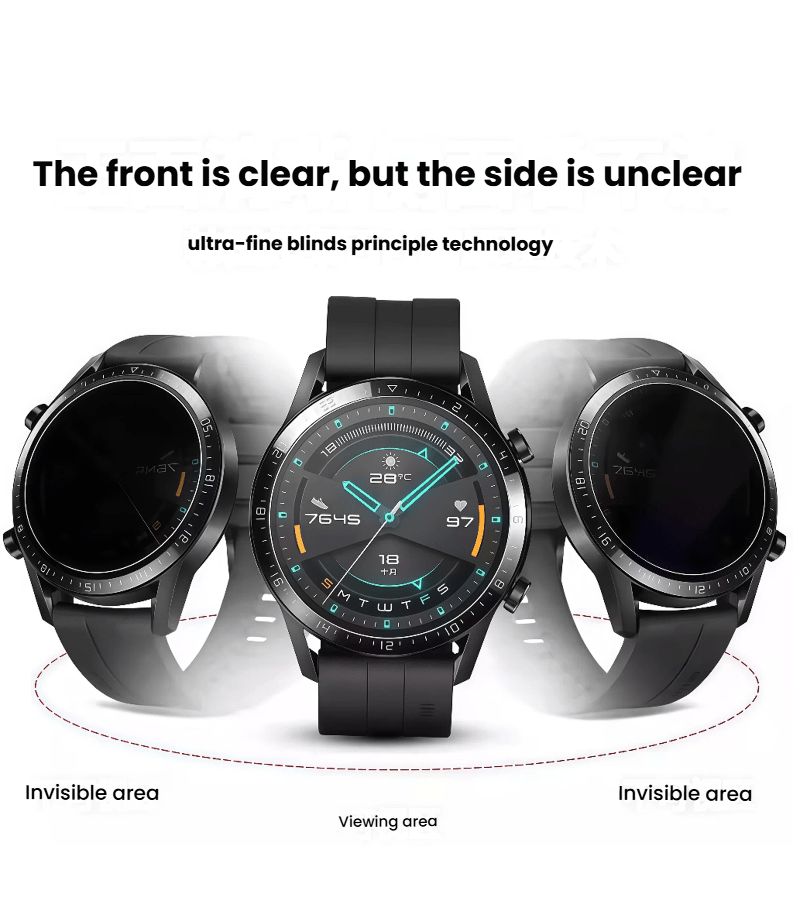Two Pieces Of Tempered Glass For Samsung Watch 4 44MM With 9H Hardness 30 Degree Anti Spy Effect Smart Key Compatible - Image 2
