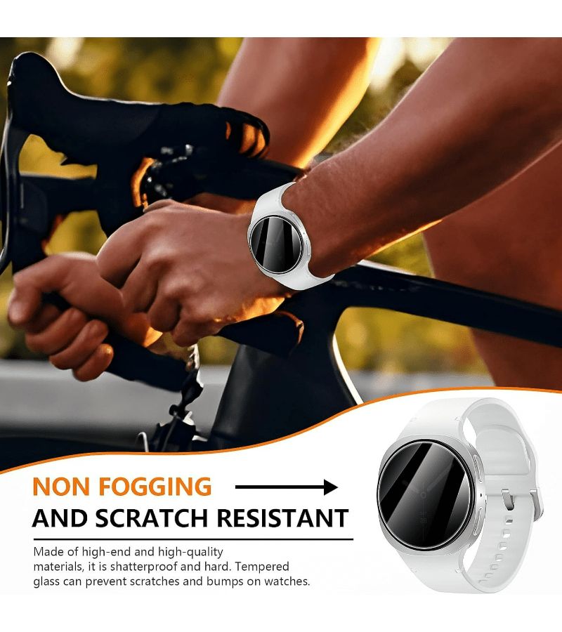 Two Pieces Of Tempered Glass For Samsung Watch 4 44MM With 9H Hardness 30 Degree Anti Spy Effect Smart Key Compatible - Image 5