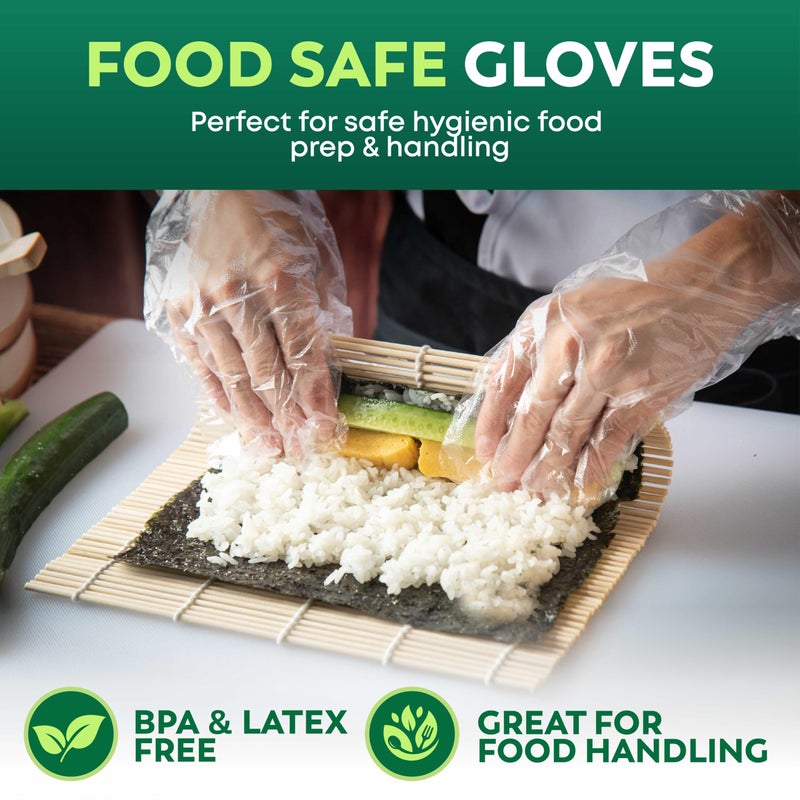 Keppi 100 pcs Disposable Gloves - BPA & Latex Free - Gloves Disposable Latex Free - For Food Handling - Food Safe - For Cooking - Bulk Purchase - Great Fit - Plastic - Image 2