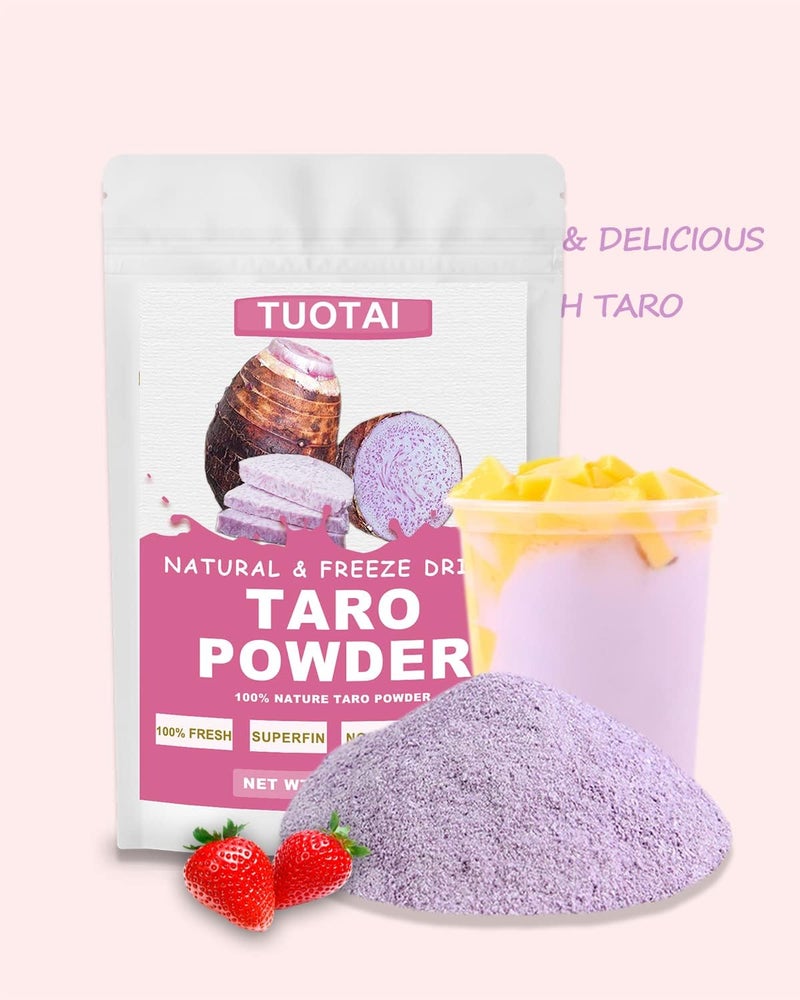 TUOTAI Natural & Freeze Dried Taro Powder - 100% Fresh, Superfine, Non-GMO, Low Calorie - 4 Ounces - Image 5