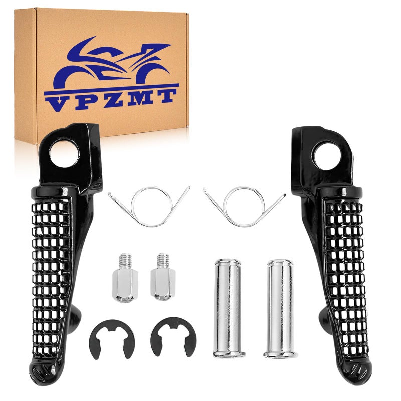 دعامات القدم الأمامية VPZMT لدراجات كاواساكي ZX6R ZX9R ZX10R ZX636 Z800 Z1000 Z H2 ZZR1400 ZX14 باللون الأسود