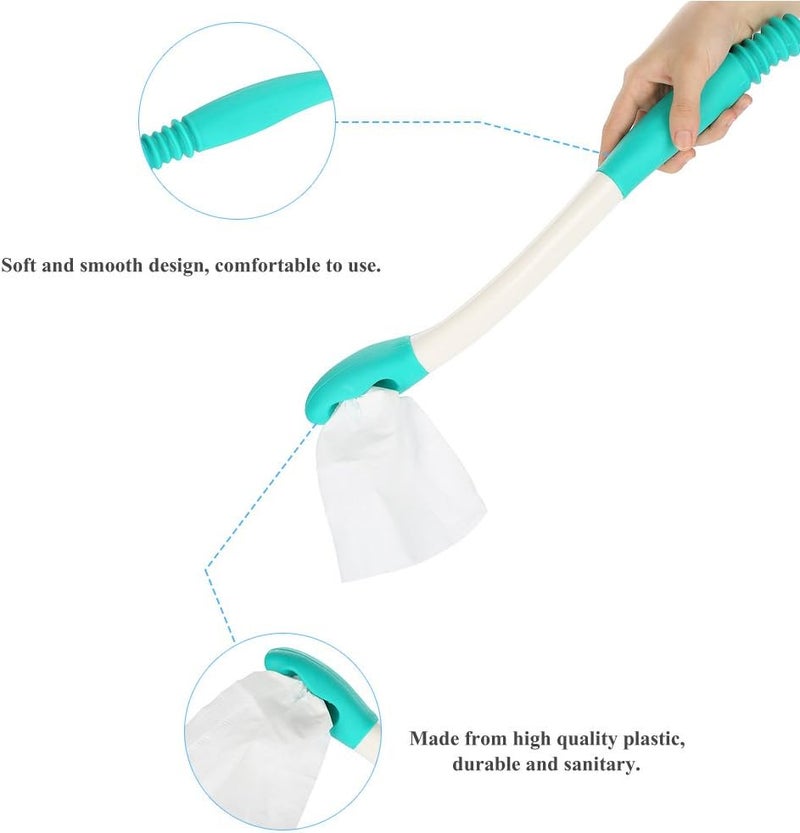 Sonew Self Wipe Toilet Tissue Aid Bottom Wiper Bathroom Buddy Wand Long Handle Reach 157 Seniors Disabled Toilet Tissue Aid - Image 5
