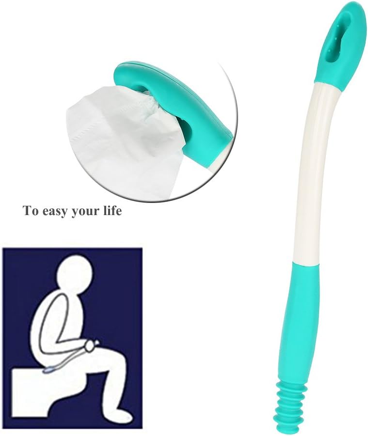 Sonew Self Wipe Toilet Tissue Aid Bottom Wiper Bathroom Buddy Wand Long Handle Reach 157 Seniors Disabled Toilet Tissue Aid - Image 3
