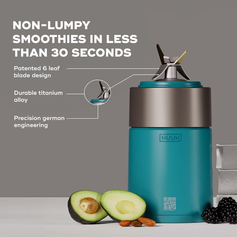 NUUK KRUSH Blender Mixer Grinder | 500W Personal Smoothie Blender with 24,500 RPM | 6-Leaf Blade | Compact Mixer Grinder for Gym, Office, Kitchen | BPA-Free 460ml Go Jar™ | Titanium Alloy Build - Image 3