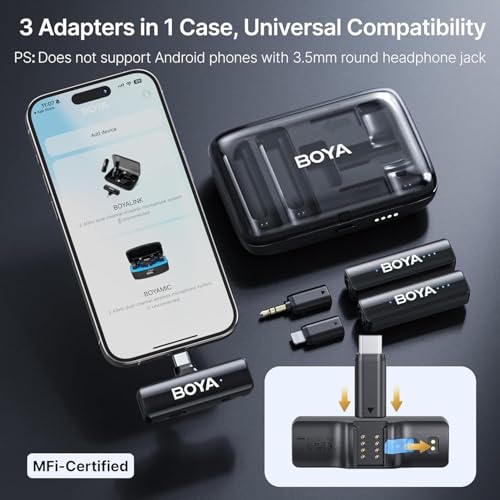 BOYALINK Wireless Microphone for Youtubers | Bluetooth Mic for Vlogging | Microphone for Recording | Collar Mic for Youtubers | Mic Wireless for Live Streaming Video Recording. (BOYA-Link 2) - Image 5