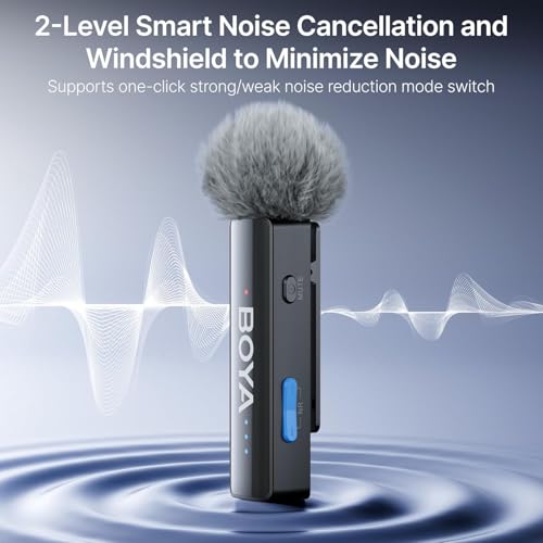BOYALINK Wireless Microphone for Youtubers | Bluetooth Mic for Vlogging | Microphone for Recording | Collar Mic for Youtubers | Mic Wireless for Live Streaming Video Recording. (BOYA-Link 2) - Image 4