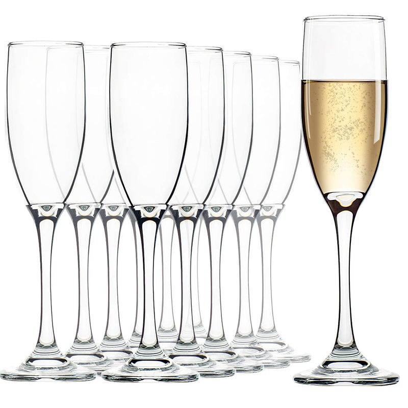 UMEIED Champagne Flutes Set of 12 6 Oz Premium Champagne Glasses for Parties Weddings Classic Sparkling Wine Glass Crystal Clear