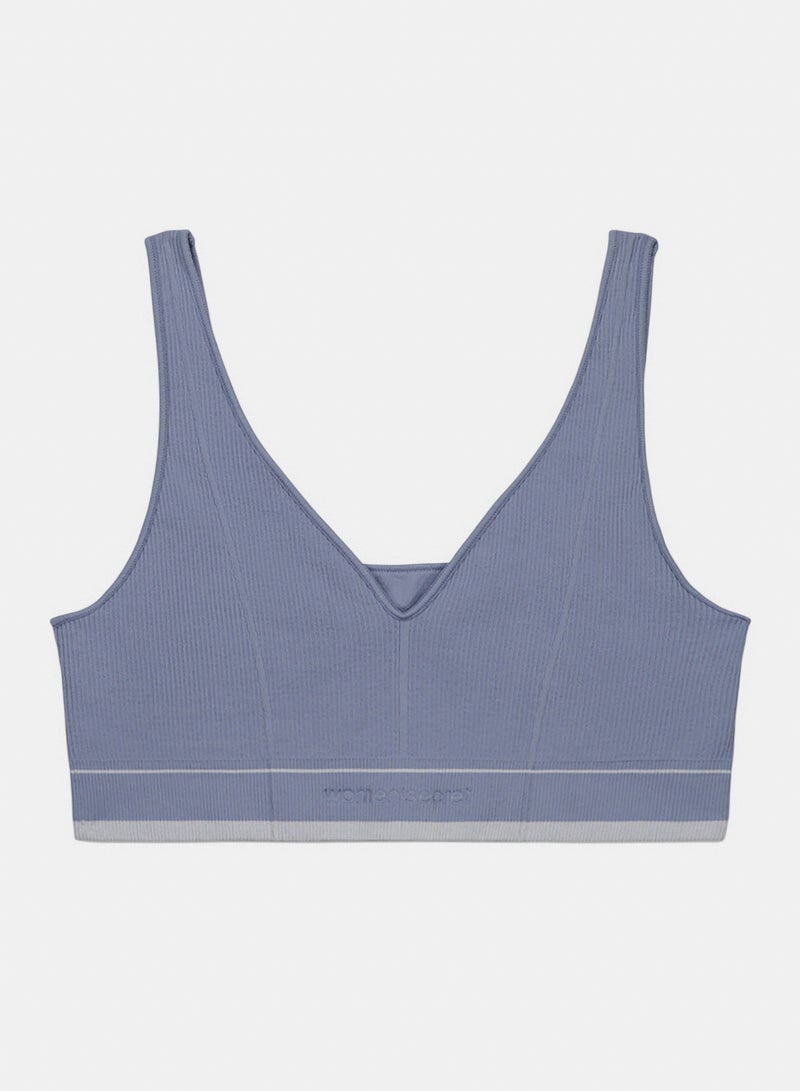 women'secret Women Blue Lovely Seamless Triangle Sports Bra - Image 4