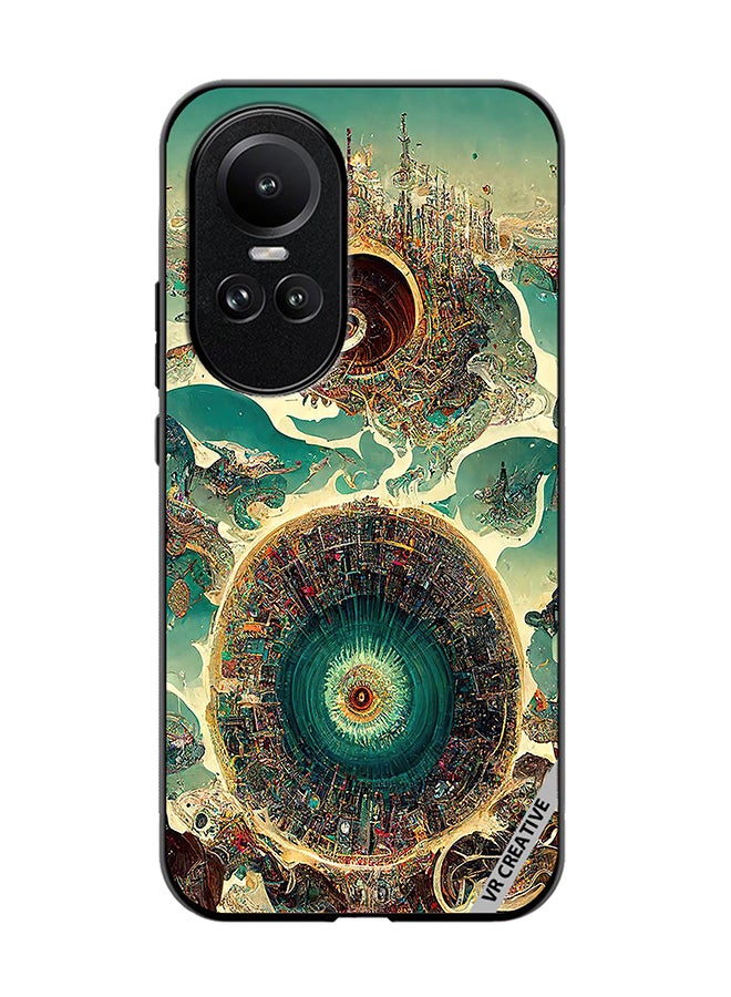 VR CREATIVE Protective Case Cover For Oppo Reno 10 Pro Surreal City Design Multicolour - Image 1