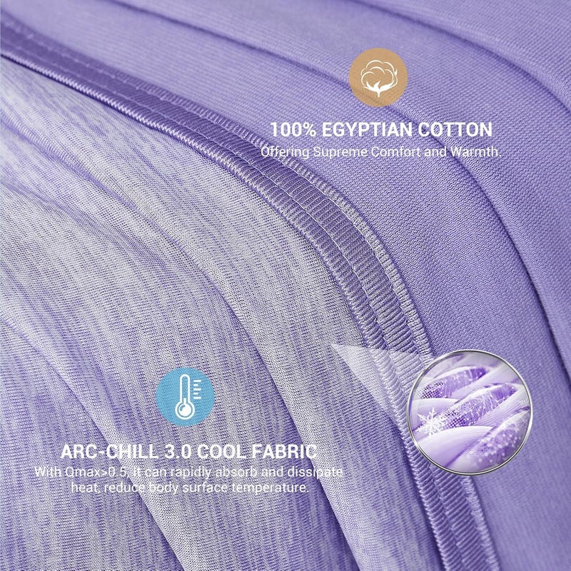 Arc-Chill 3.0 Cooling Blanket for Hot Sleepers, Cool Throw, Purple | Q-Max>0.5 Cooling Fabric, Absorbs Heat to Keep Body Cool, Breathable Summer Blankets for Night Sweats & Menopause, 51"x67" - Image 4