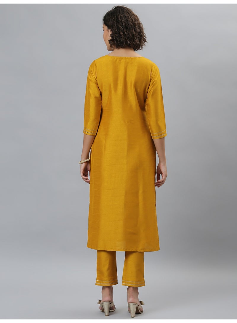 Miss Noor Indian Women Ethnic Tuscan Kurta And Pant Set  - Image 5