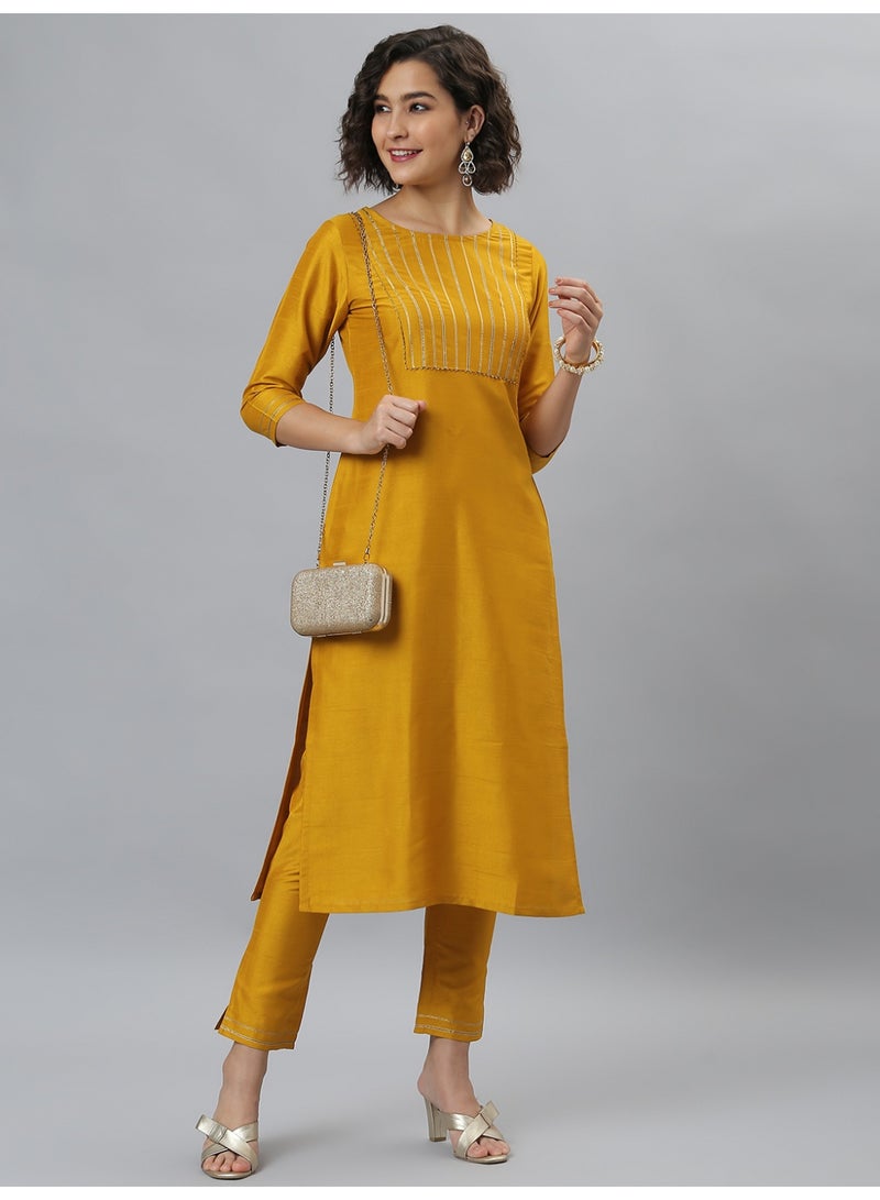 Miss Noor Indian Women Ethnic Tuscan Kurta And Pant Set  - Image 1