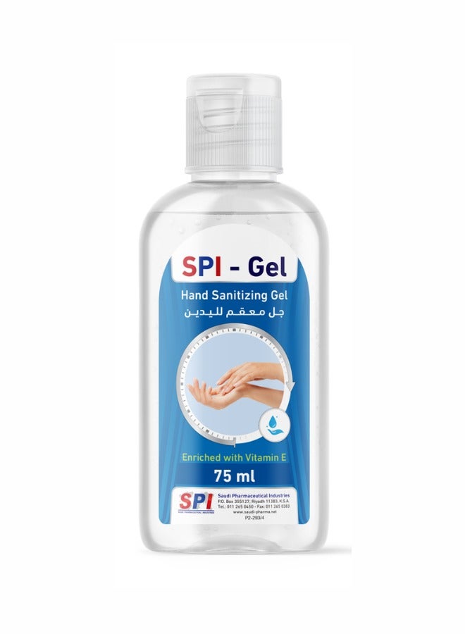 SPI Hand Sanitizer Gel pure Enriched with Vitamin E, 75 ml 