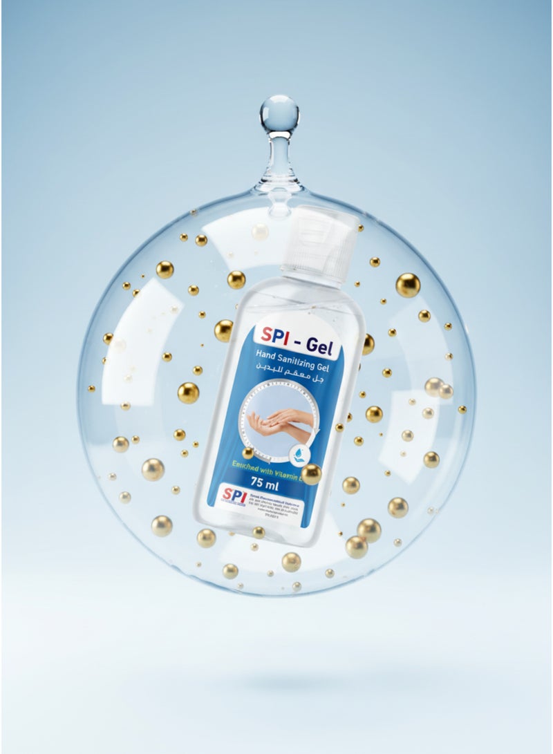SPI Hand Sanitizer Gel pure Enriched with Vitamin E, 75 ml - Image 4
