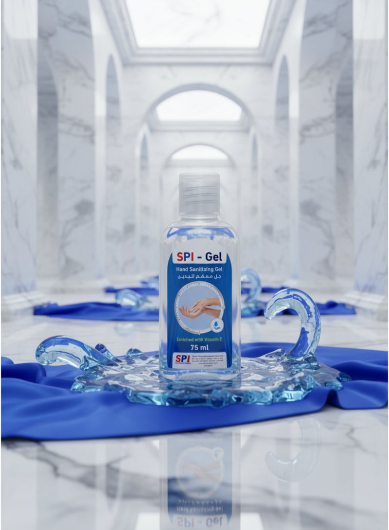 SPI Hand Sanitizer Gel pure Enriched with Vitamin E, 75 ml - Image 5