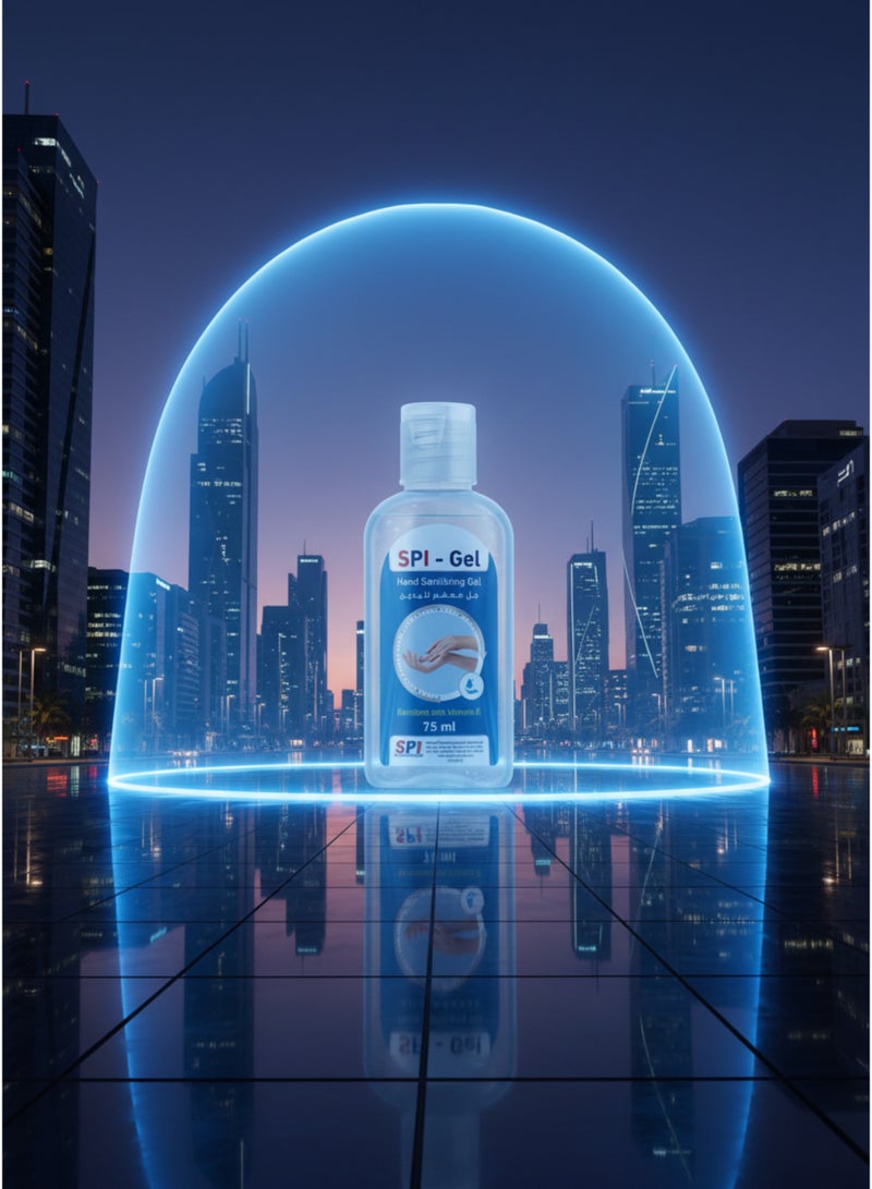 SPI Hand Sanitizer Gel pure Enriched with Vitamin E, 75 ml - Image 3