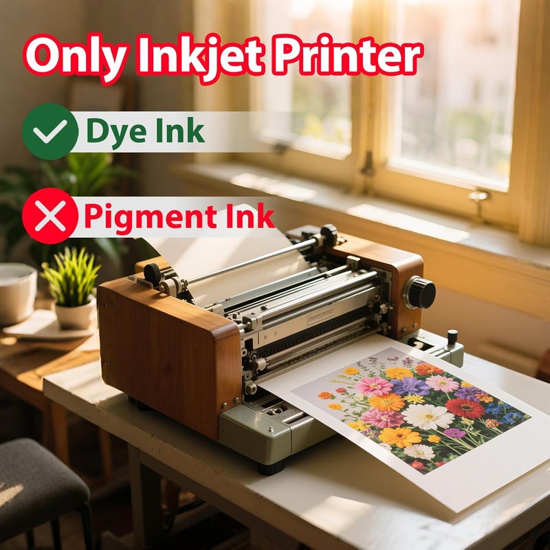 Uinkit Premium Glossy Inkjet Photo Paper - 5x7 Inch, 48lb 180gsm, 100 Sheets - Professional Photographic Quality, Dye Ink Compatible, High-Gloss Finish for Stunning Portraits & Art Prints - Image 3
