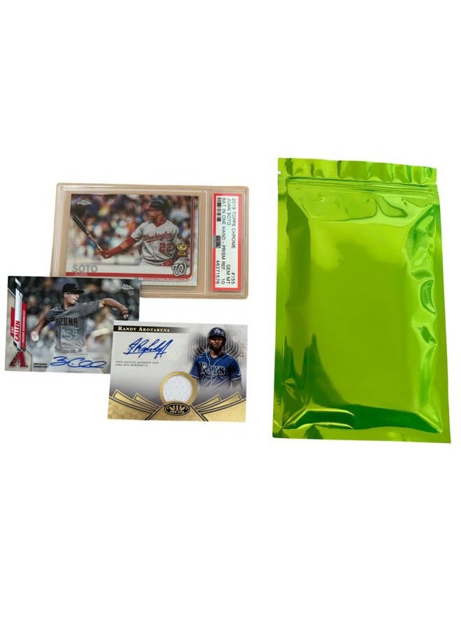 High Cheese Baseball Triple Play Mystery Pack with 1 PSA Graded Card, 2 Autographed Baseball Cards - Image 2