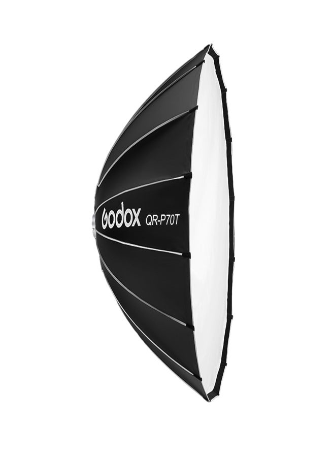 Godox QR-P70T 70cm/ 27.5in Quick Release Parabolic Softbox Professional Foldable Softbox with Standard Bowen Mount& Diffusers for Photography Studio Photography Portrait Live Stream - Image 1