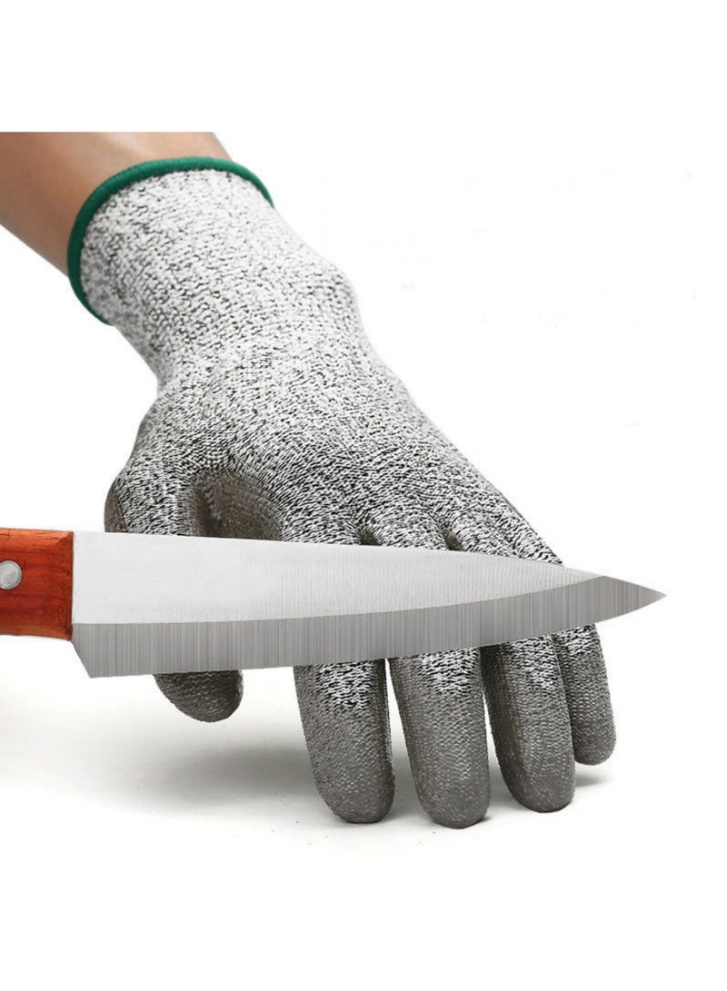 saykfoe Level 5 Cut Resistant Work Gloves, Premium Anti-Slip Coating, Durable & Breathable, Cut Proof - Ideal for Meat Cutting, Oyster Shucking, Gardening, Fishing (Size: L) - Image 2