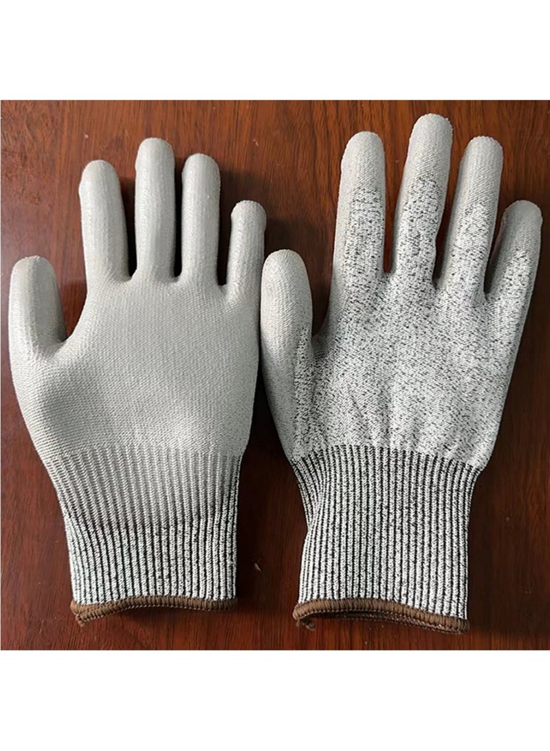 saykfoe Level 5 Cut Resistant Work Gloves, Premium Anti-Slip Coating, Durable & Breathable, Cut Proof - Ideal for Meat Cutting, Oyster Shucking, Gardening, Fishing (Size: L) - Image 3