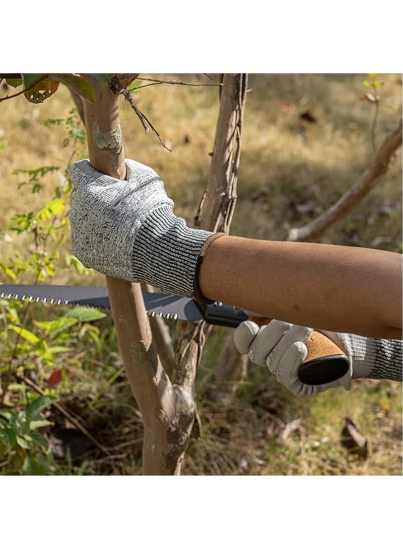 saykfoe Level 5 Cut Resistant Work Gloves, Premium Anti-Slip Coating, Durable & Breathable, Cut Proof - Ideal for Meat Cutting, Oyster Shucking, Gardening, Fishing (Size: L) - Image 4