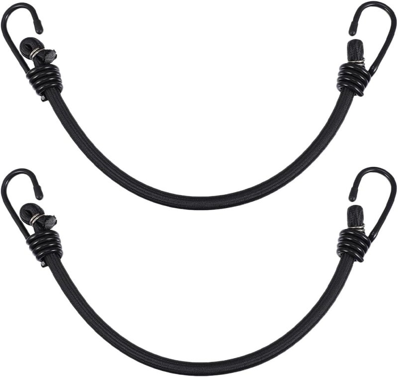 TIDTALEO 2pcs Heavy-Duty Elastic Bungee Cords Featuring Reliable Hooks, 10mm X 32 Inches, Portable Tie-Down Straps for Camping, Truck Cargo, Tent Poles, and Luggage - Image 1