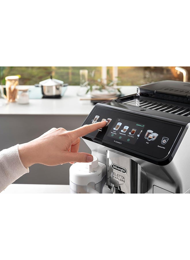 De'Longhi COLD BREW Coffee Machine ELETTA EXPLORE Fully Automatic Bean to Cup COLD BREW Coffee Machine,50+Functions & Coffee Recipes like Espresso, Americano, Cappuccino, Latte, Macchiato 1.8 L 1450 W ECAM450.65.S Silver - Image 5