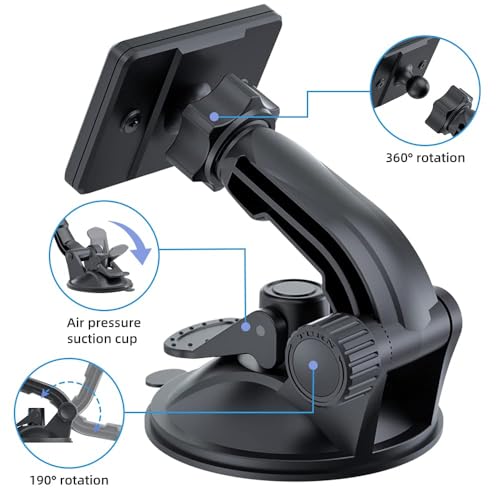 OHLPRO Dashboard Magnetic Tablet Holder for Car, Windshield iPad Car Phone Suction Cup Mount with Magnets, for All 6"-11" Apple Phones iPad Samsung Galaxy Tab Tablet, 360° Rotation, Black - Image 5