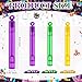 Lunmon 120 Pieces Mardi Gras Party Favors Mini Bubble Wands Bulk Mardi Gras Mix Bulk Toys Gift for Kids Adults 4 Inch Mardi Gras Bubble Wands Carnival Birthday Decorations School Classroom Prizes - Image 4