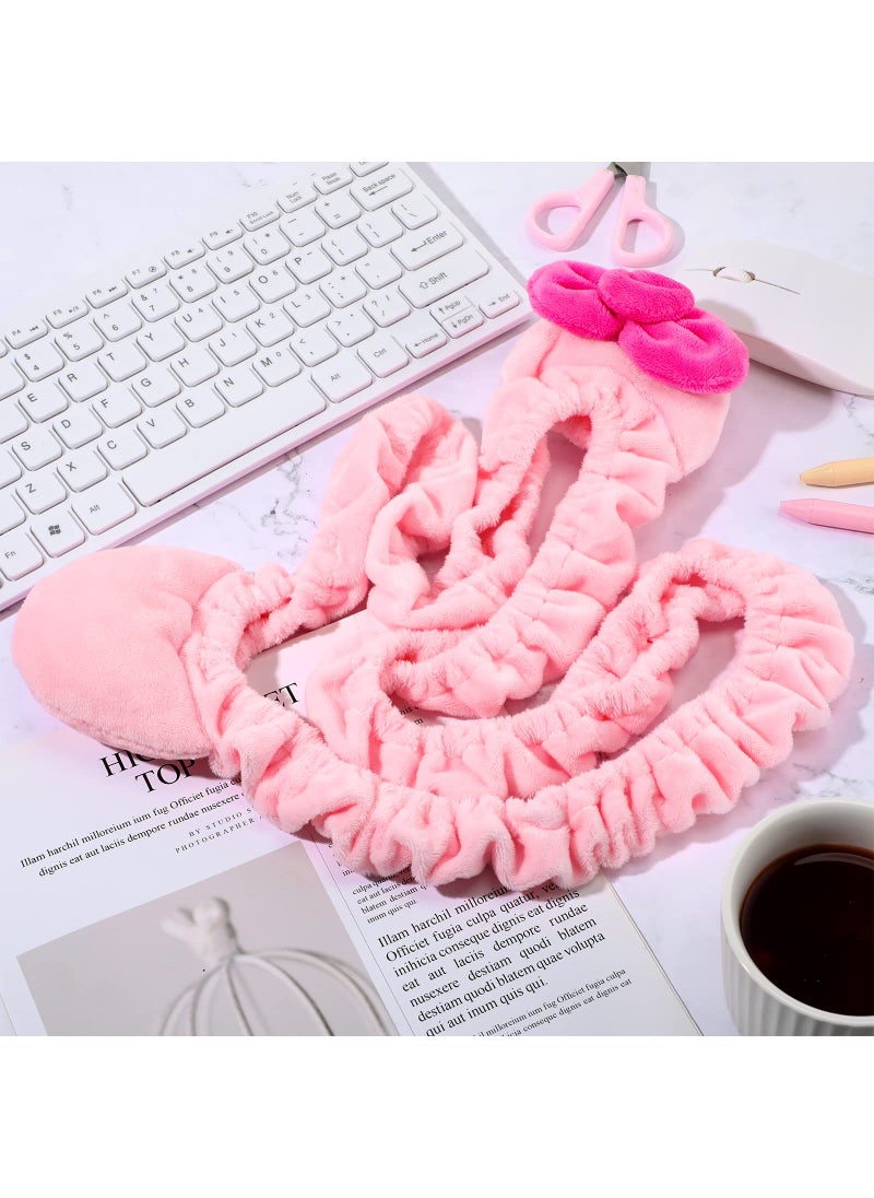 Remagr Remagr 2 Pcs 20''-29'' Kawaii Computer Monitor Cover with Cat Ear Design, Furry Cute Pink Monitor Dust Cover Protector Lovely Monitor Accessories Laptop TV LCD Screen Monitor Decoration for Tablet  - Image 3