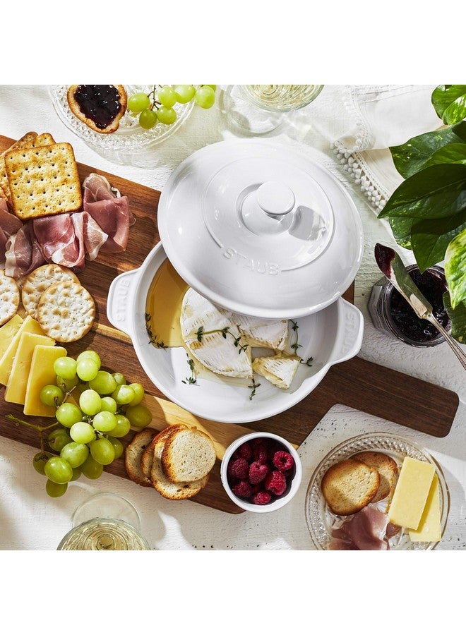 Staub Ceramics Covered Brie Baker, 8in, White - Image 3