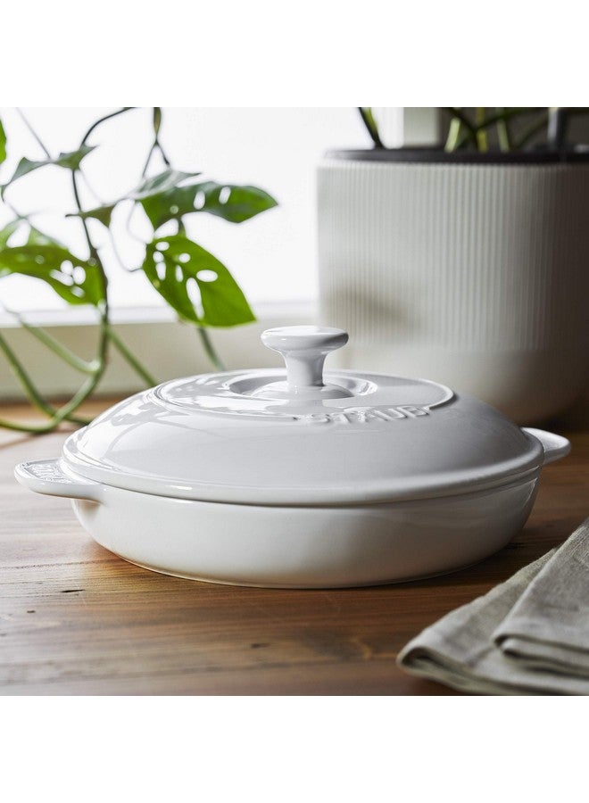 Staub Ceramics Covered Brie Baker, 8in, White - Image 2