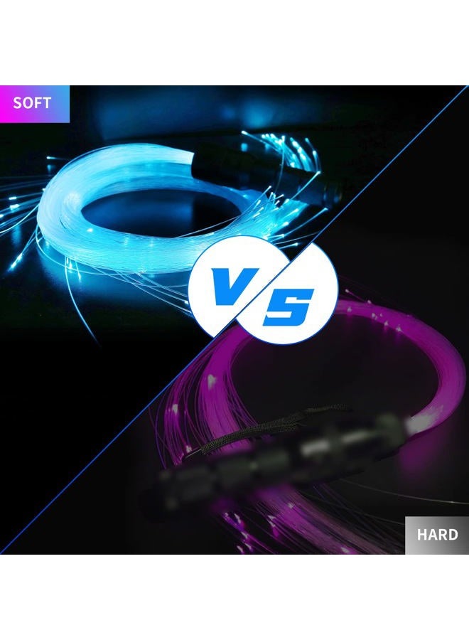 Amki Fiber Optic Whip, Dance Flow Pixel Whip Super Bright Light Up Rave Toy 40 Color Effects Mode Battery Power 360° Swivel Space Whip for Dancing Parties Light Shows EDM Music Festivals - Image 4
