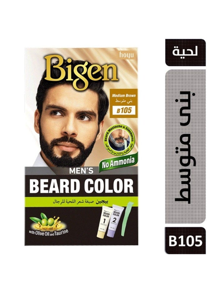Bigen Mens Speedy Beard Color Natural Medium Brown - Image 3