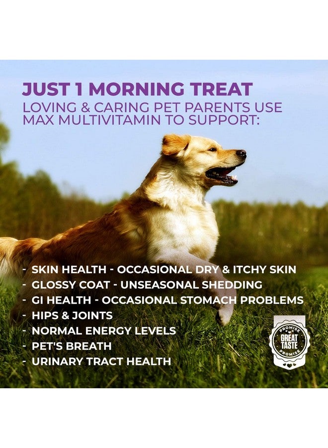 مايتي بيتز فيتامينات متعددة من ماكس دوج - فيتامينات للكلاب الكبيرة والبالغة 10 في 1 لدعم المفاصل والمناعة والحركة والأمعاء والطاقة وصحة الجلد. مكمل غذائي يومي قابل للمضغ للحيوانات الأليفة - Image 5