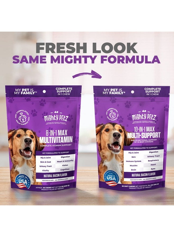 مايتي بيتز فيتامينات متعددة من ماكس دوج - فيتامينات للكلاب الكبيرة والبالغة 10 في 1 لدعم المفاصل والمناعة والحركة والأمعاء والطاقة وصحة الجلد. مكمل غذائي يومي قابل للمضغ للحيوانات الأليفة - Image 2