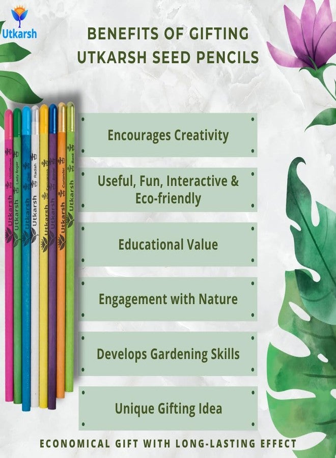 UTKARSH Plantable Seed Pencils – Pack of 50 | Eco Friendly Pencils Made from Recycled Paper | Unique Return Gift for Kids, Birthday Parties & Corporate Events - Image 4