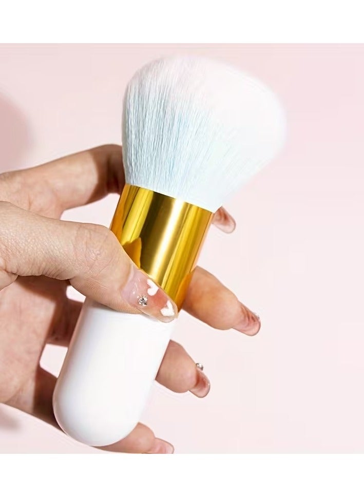 1PCS Portable Big Round Head Makeup Brush Beauty Cosmetic Brush Foundation Brush Blush Brush Face Powder  for Daily Use or Travel